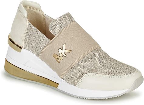 michael kors sneakers dames beige|michael kors sneakers for sale.